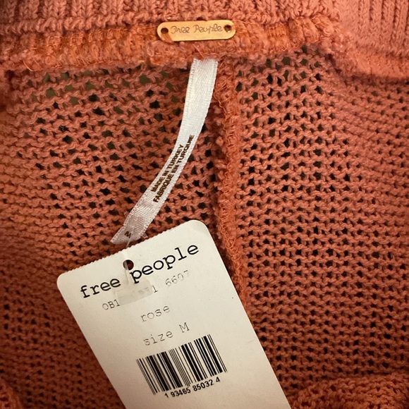 NWT Free People Summer Nights Wide Leg Sweater Knit Pants Rose Coral, Size M - Picture 12 of 15